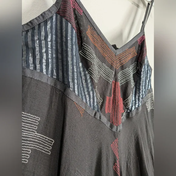 Free People Crossing Paths Pom Tassel Asymmetrical Hem Midi Dress XS - Picture 6 of 16